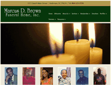 Tablet Screenshot of marcusdbrownfuneralhome.com